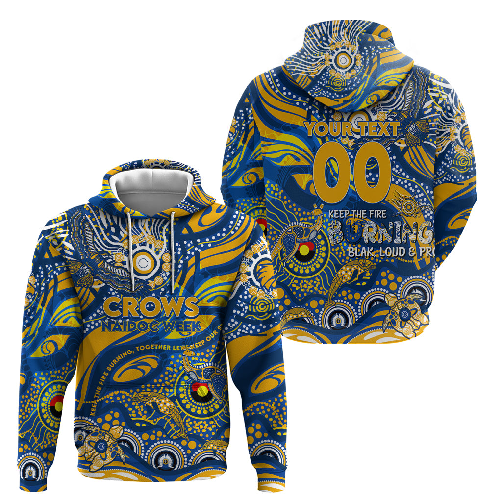 Custom NAIDOC Week 2024 Eagles Hoodie Aboriginal Animals Keep The Fire Burning - Vibe Hoodie Shop