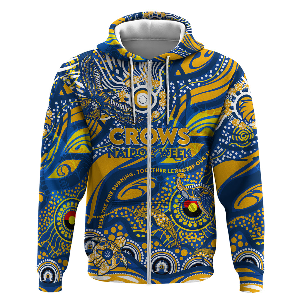 Custom NAIDOC Week 2024 Eagles Hoodie Aboriginal Animals Keep The Fire Burning - Vibe Hoodie Shop