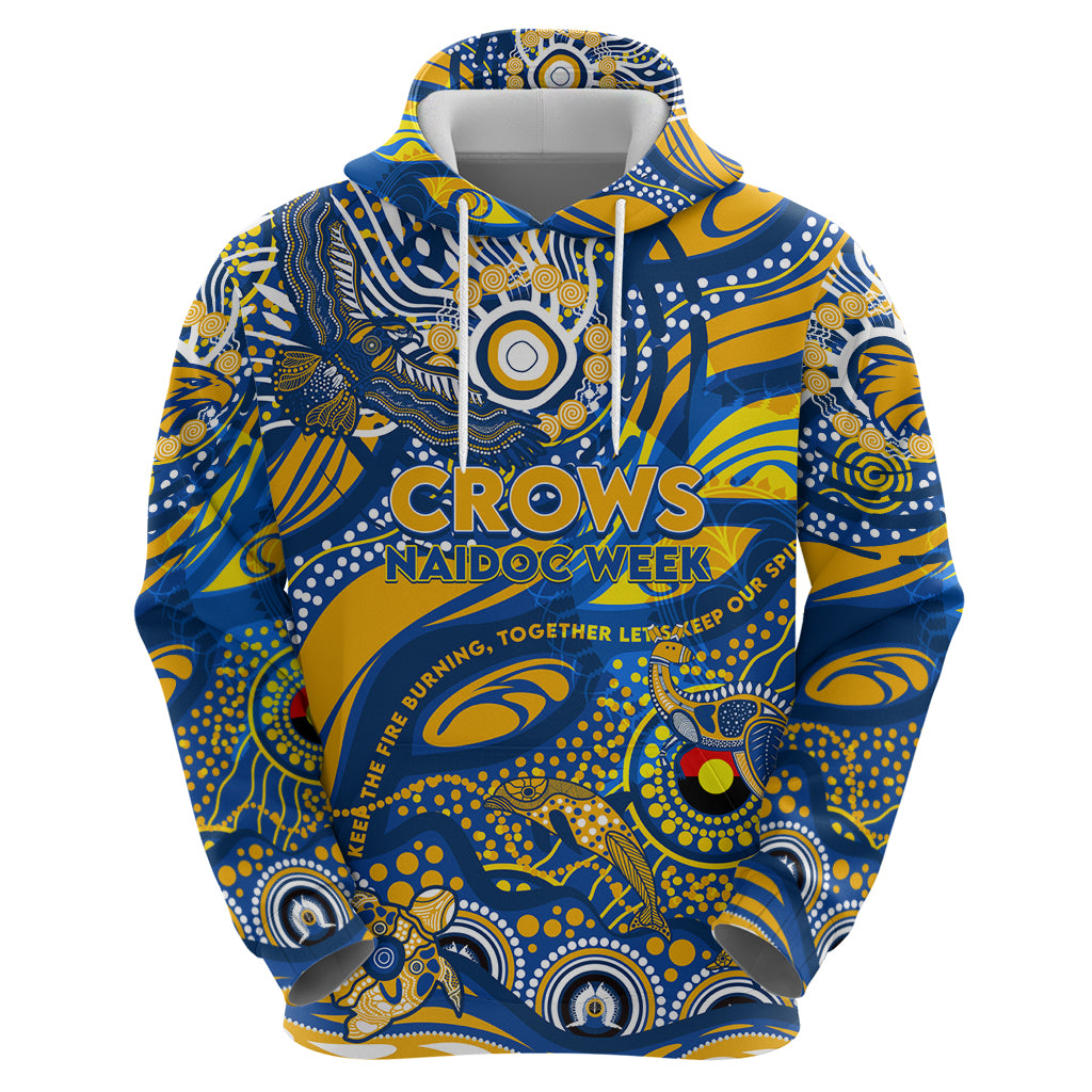 Custom NAIDOC Week 2024 Eagles Hoodie Aboriginal Animals Keep The Fire Burning - Vibe Hoodie Shop