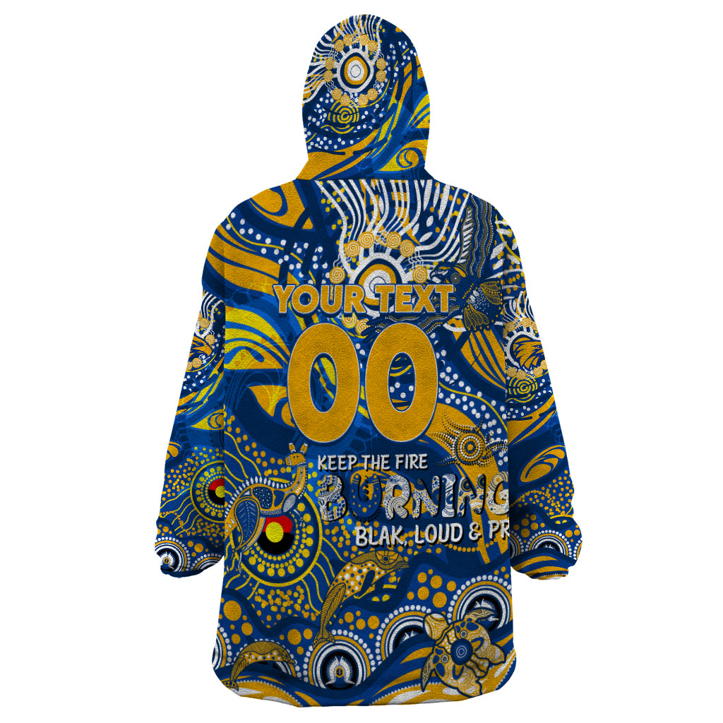 Custom NAIDOC Week 2024 Eagles Wearable Blanket Hoodie Aboriginal Animals Keep The Fire Burning - Vibe Hoodie Shop