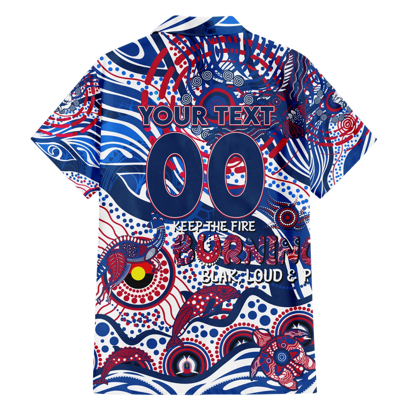 Custom NAIDOC Week 2024 Bulldogs Hawaiian Shirt Aboriginal Animals Keep The Fire Burning - Vibe Hoodie Shop