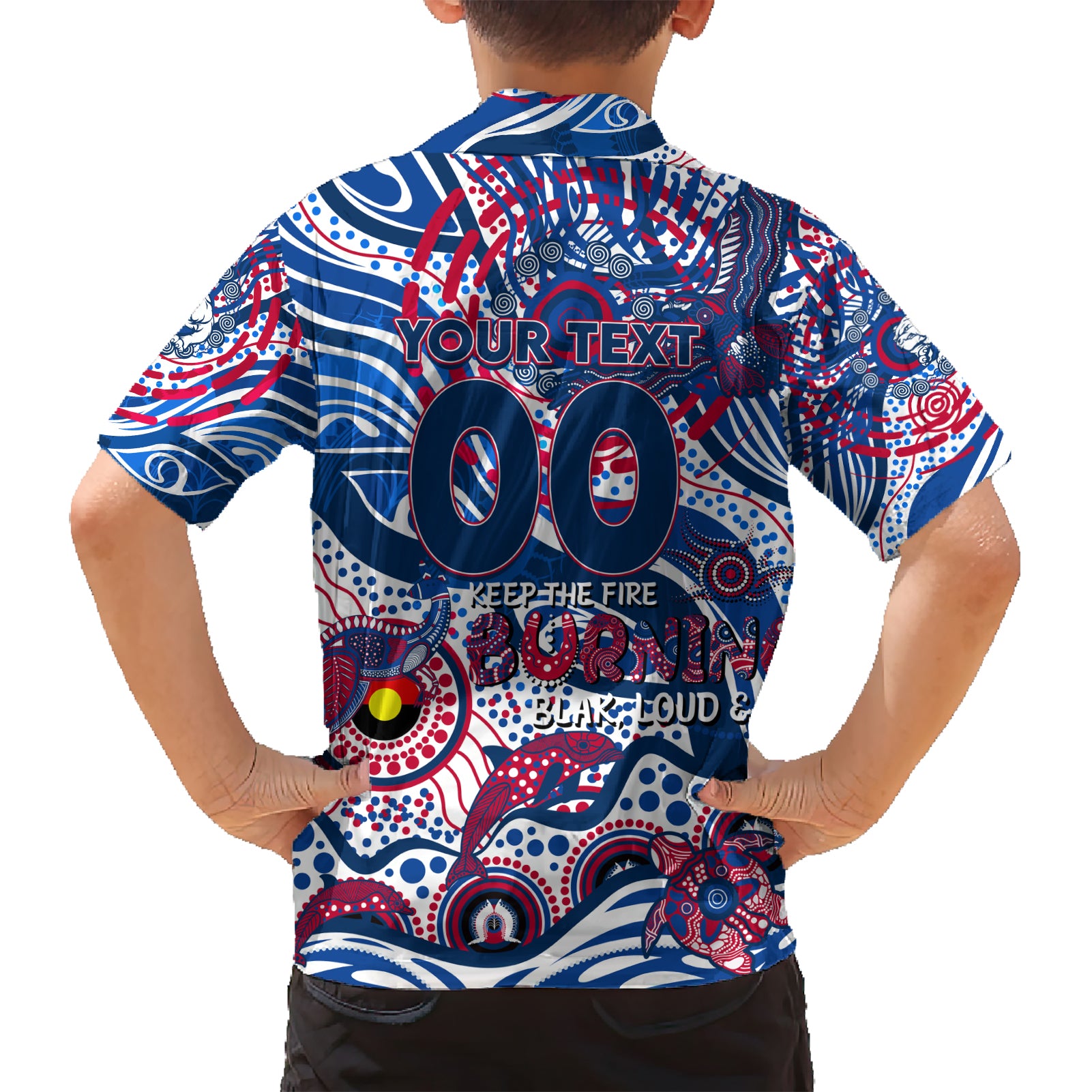 Custom NAIDOC Week 2024 Bulldogs Hawaiian Shirt Aboriginal Animals Keep The Fire Burning - Vibe Hoodie Shop