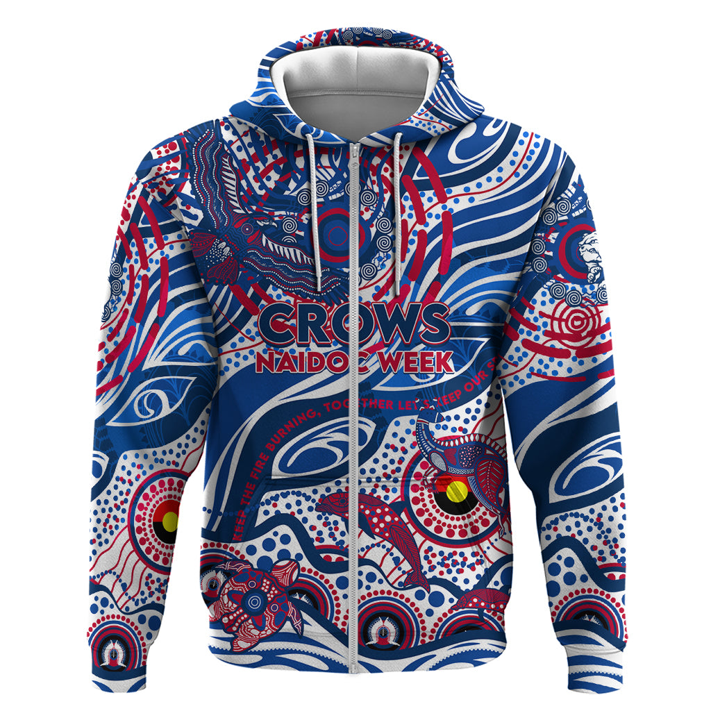 Custom NAIDOC Week 2024 Bulldogs Hoodie Aboriginal Animals Keep The Fire Burning - Vibe Hoodie Shop