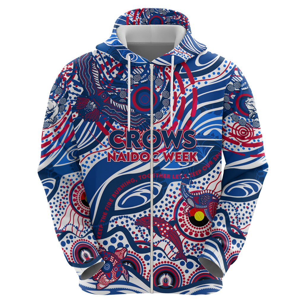 Custom NAIDOC Week 2024 Bulldogs Hoodie Aboriginal Animals Keep The Fire Burning - Vibe Hoodie Shop