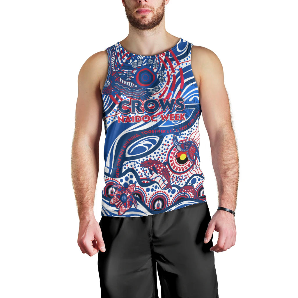 Custom NAIDOC Week 2024 Bulldogs Men Tank Top Aboriginal Animals Keep The Fire Burning - Vibe Hoodie Shop