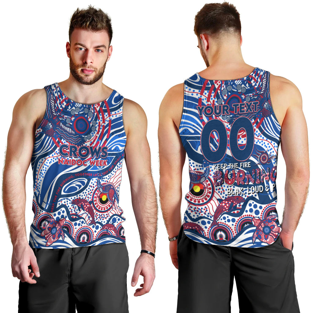 Custom NAIDOC Week 2024 Bulldogs Men Tank Top Aboriginal Animals Keep The Fire Burning - Vibe Hoodie Shop