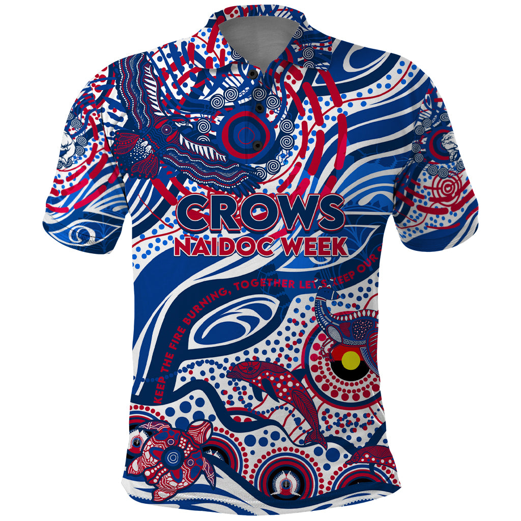 Custom NAIDOC Week 2024 Bulldogs Polo Shirt Aboriginal Animals Keep The Fire Burning - Vibe Hoodie Shop