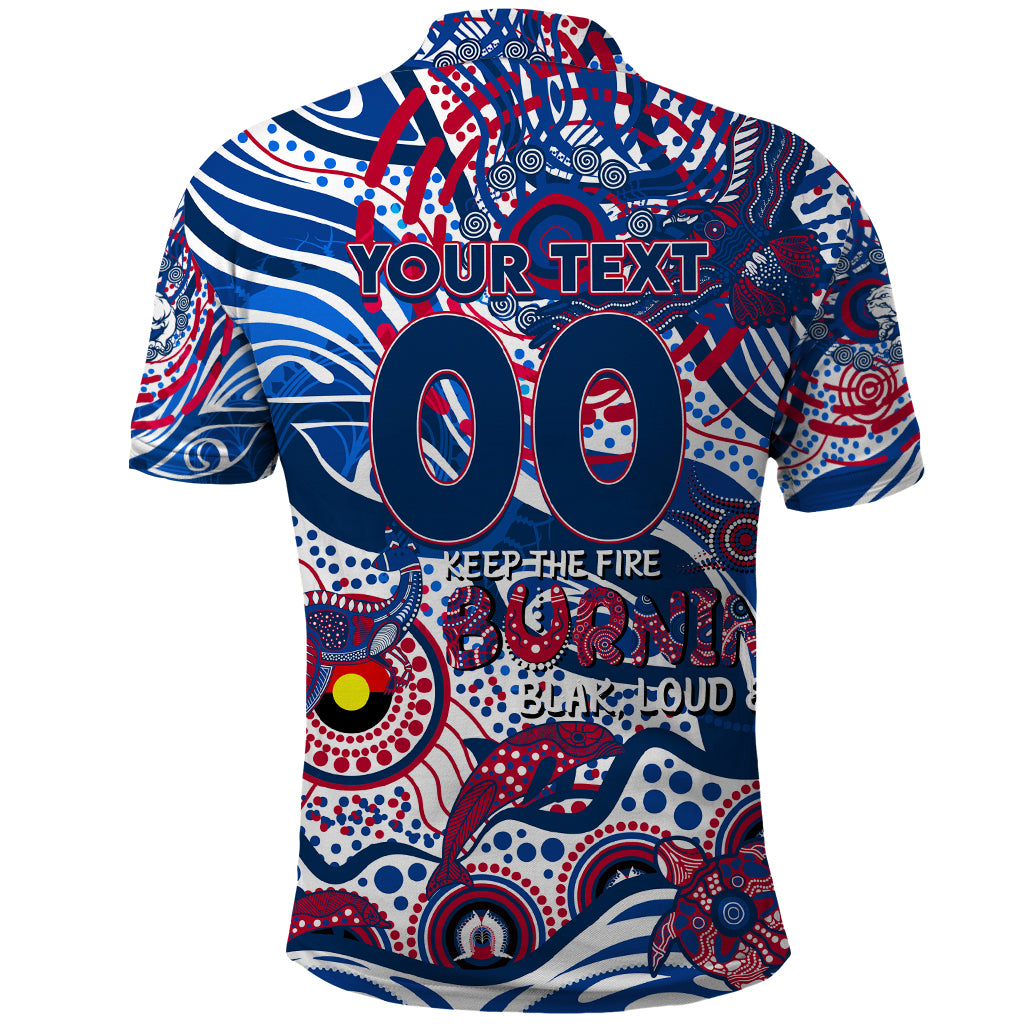 Custom NAIDOC Week 2024 Bulldogs Polo Shirt Aboriginal Animals Keep The Fire Burning - Vibe Hoodie Shop