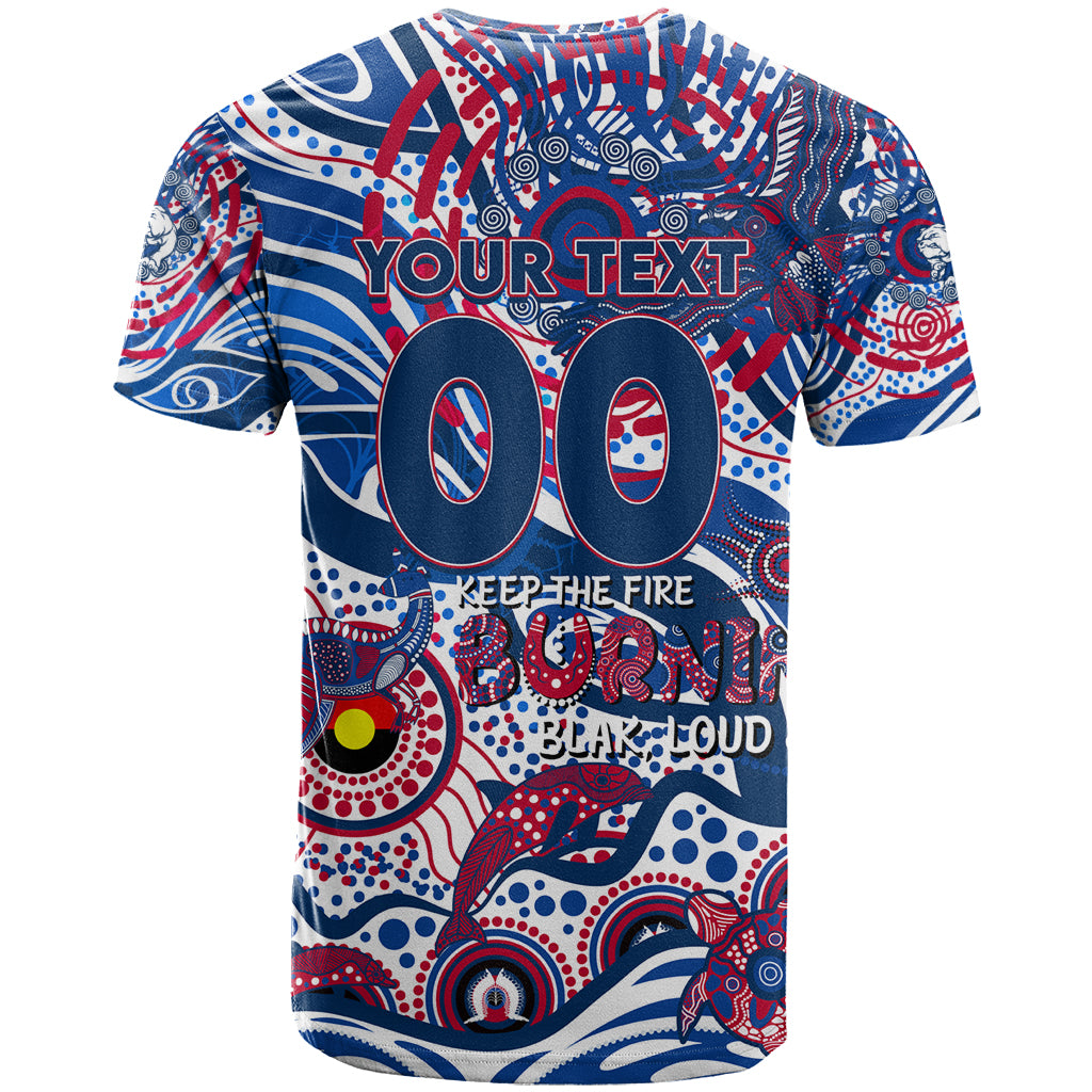 Custom NAIDOC Week 2024 Bulldogs T Shirt Aboriginal Animals Keep The Fire Burning - Vibe Hoodie Shop