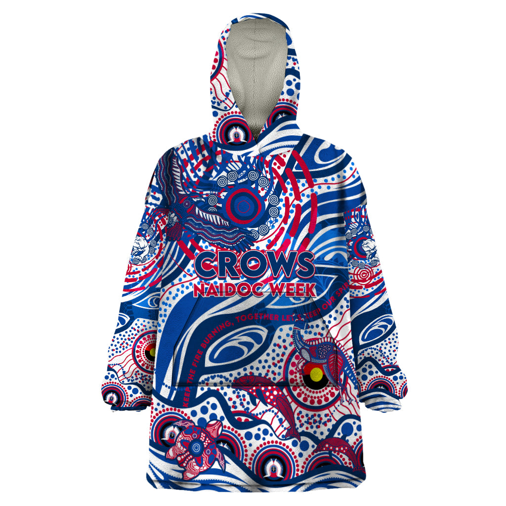 Custom NAIDOC Week 2024 Bulldogs Wearable Blanket Hoodie Aboriginal Animals Keep The Fire Burning - Vibe Hoodie Shop