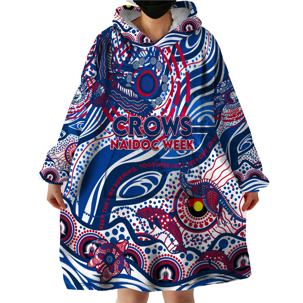 Custom NAIDOC Week 2024 Bulldogs Wearable Blanket Hoodie Aboriginal Animals Keep The Fire Burning - Vibe Hoodie Shop