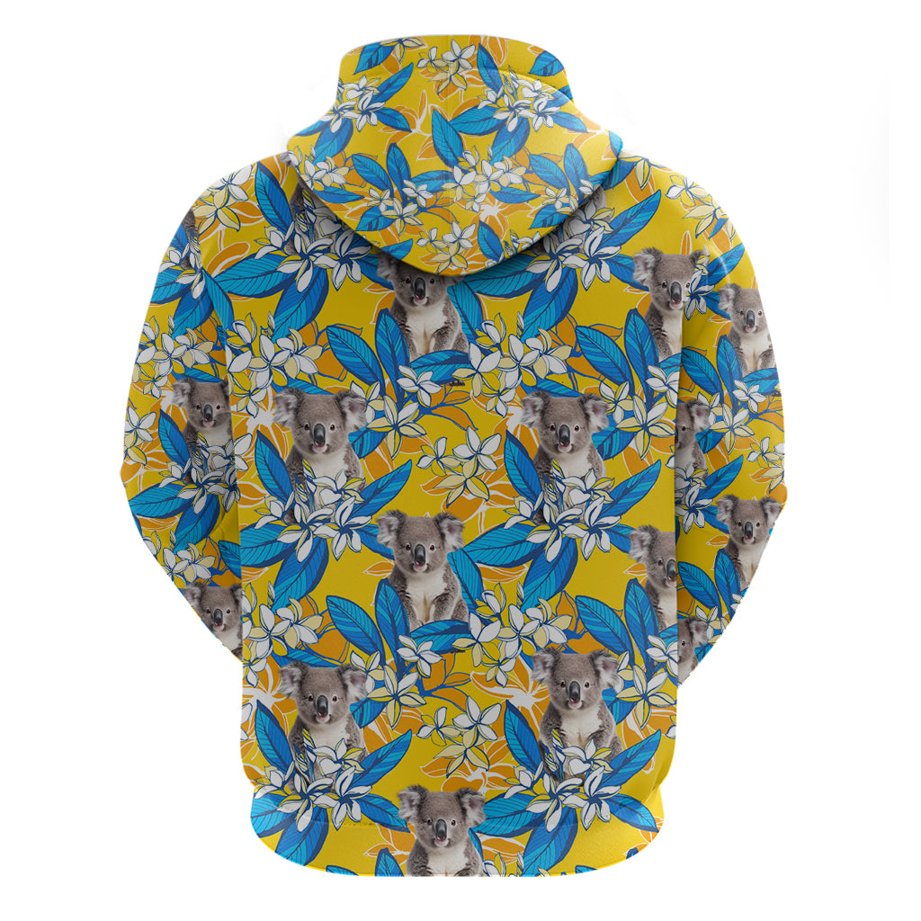 Koala Hoodie Plumeria Flowers - Vibe Hoodie Shop