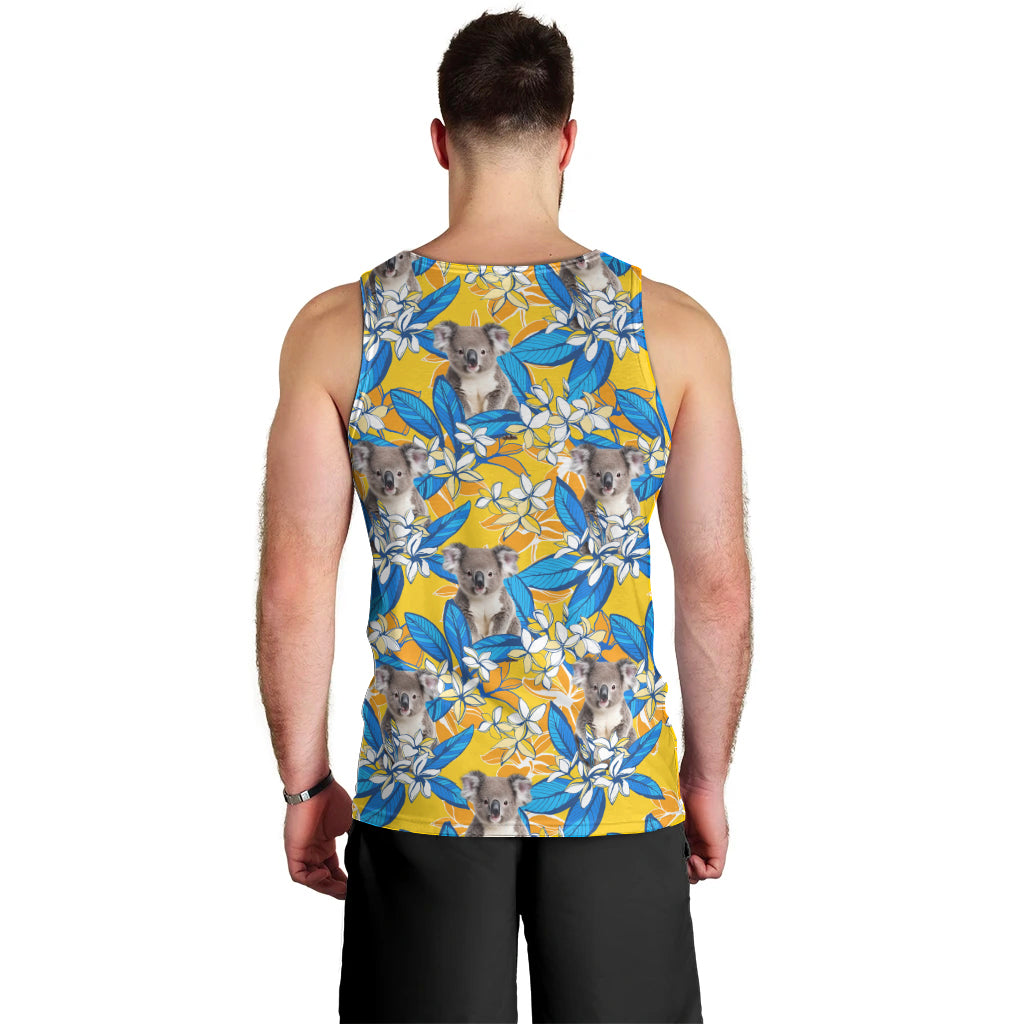 Koala Men Tank Top Plumeria Flowers - Vibe Hoodie Shop
