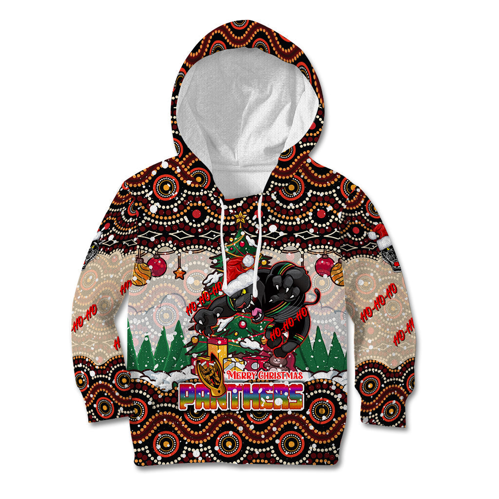 Penrith Panthers Christmas Kid Hoodie Rugby Australia Mascot - Vibe Hoodie Shop