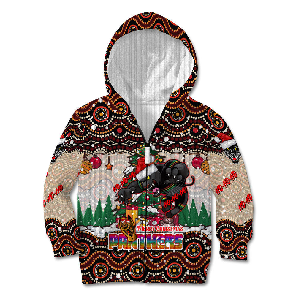 Penrith Panthers Christmas Kid Hoodie Rugby Australia Mascot - Vibe Hoodie Shop