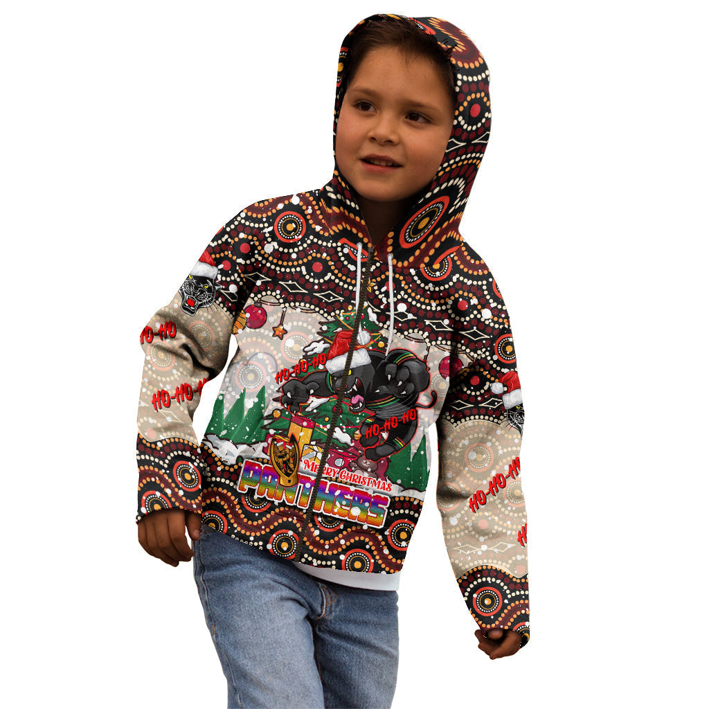 Penrith Panthers Christmas Kid Hoodie Rugby Australia Mascot - Vibe Hoodie Shop