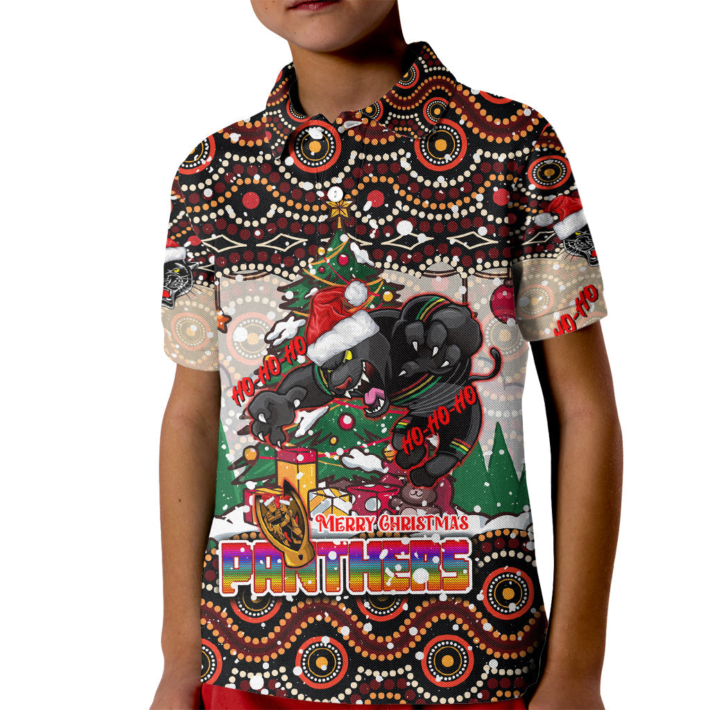 Penrith Panthers Christmas Kid Polo Shirt Rugby Australia Mascot - Vibe Hoodie Shop