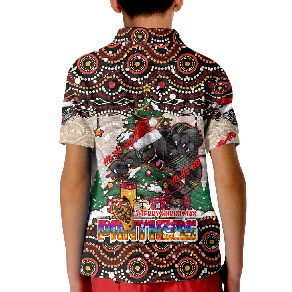 Penrith Panthers Christmas Kid Polo Shirt Rugby Australia Mascot - Vibe Hoodie Shop