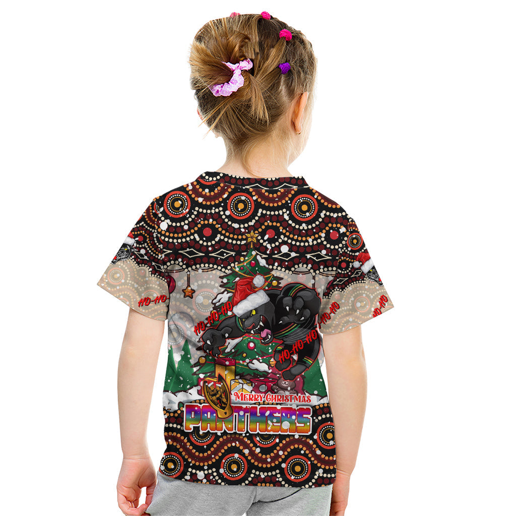 Penrith Panthers Christmas Kid T Shirt Rugby Australia Mascot - Vibe Hoodie Shop