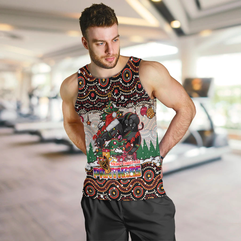 Penrith Panthers Christmas Men Tank Top Rugby Australia Mascot - Vibe Hoodie Shop