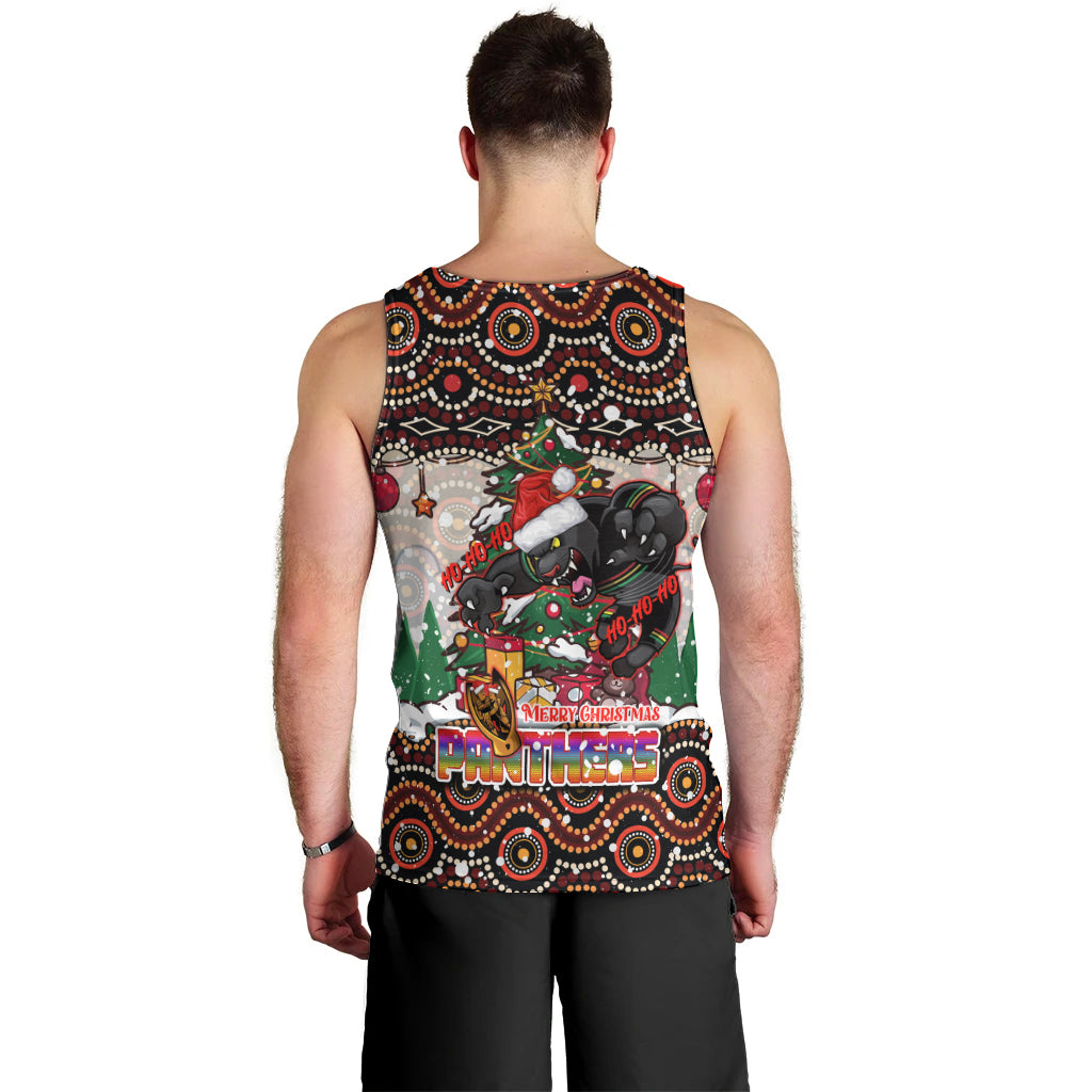 Penrith Panthers Christmas Men Tank Top Rugby Australia Mascot - Vibe Hoodie Shop