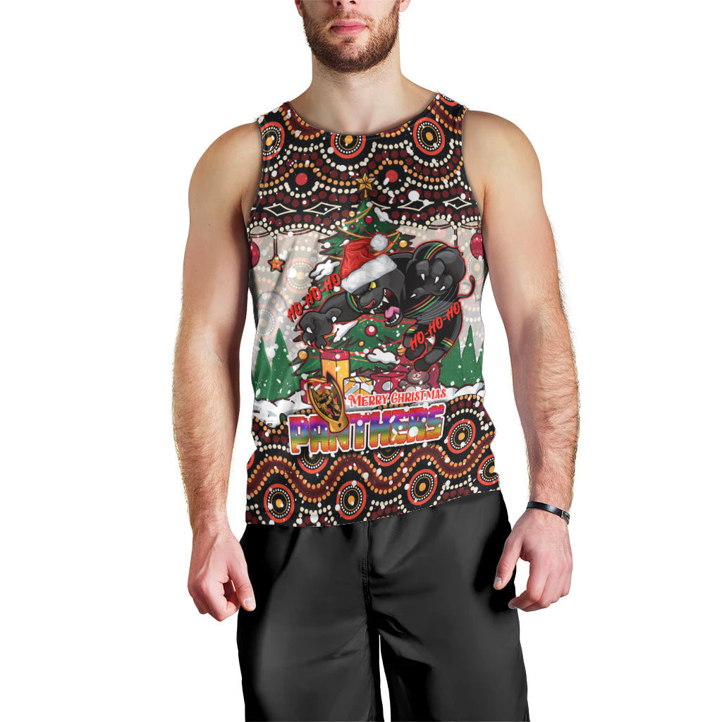 Penrith Panthers Christmas Men Tank Top Rugby Australia Mascot - Vibe Hoodie Shop