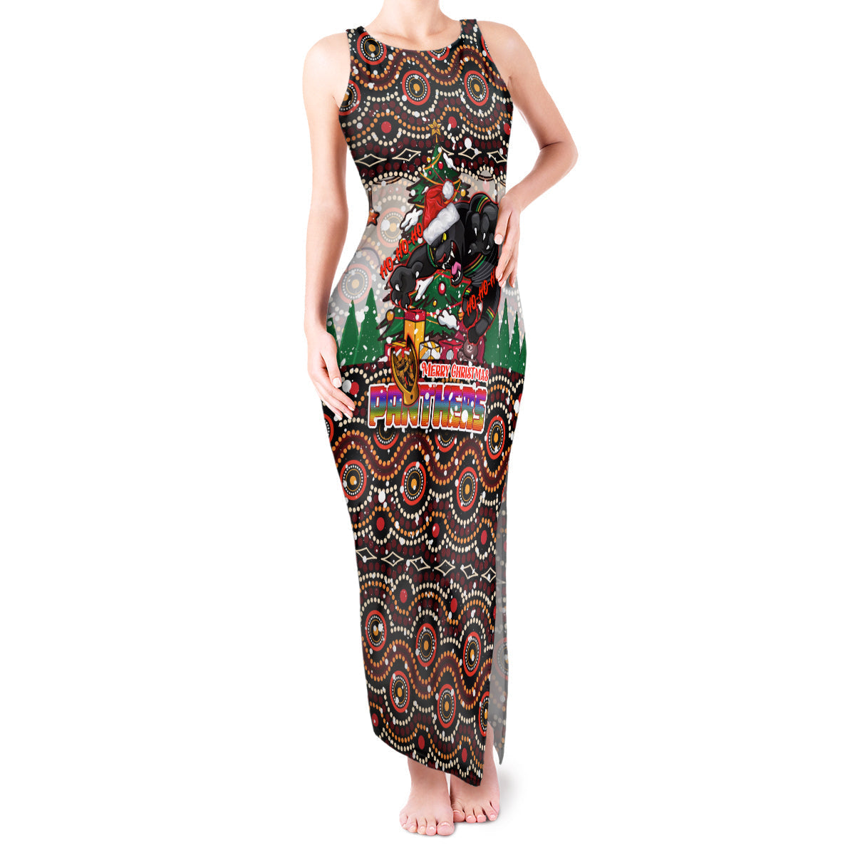 penrith-panthers-christmas-tank-maxi-dress-rugby-australia-mascot