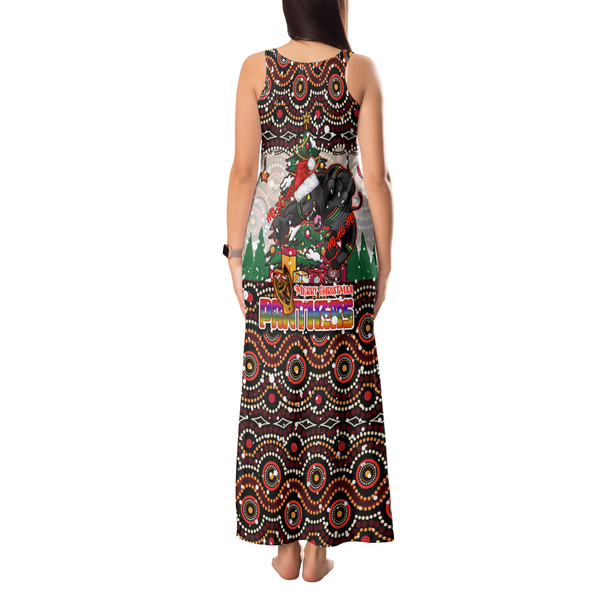 penrith-panthers-christmas-tank-maxi-dress-rugby-australia-mascot