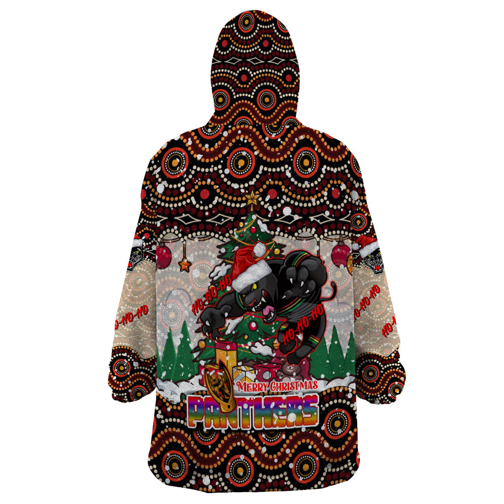 Penrith Panthers Christmas Wearable Blanket Hoodie Rugby Australia Mascot - Vibe Hoodie Shop