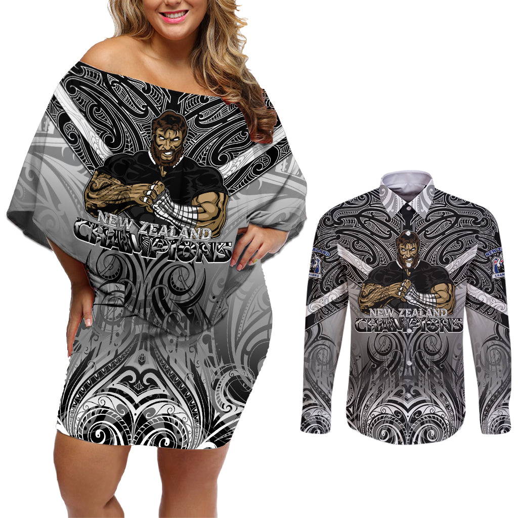 new-zealand-couples-matching-off-shoulder-short-dress-and-long-sleeve-button-shirt-rugby-aotearoa-champions