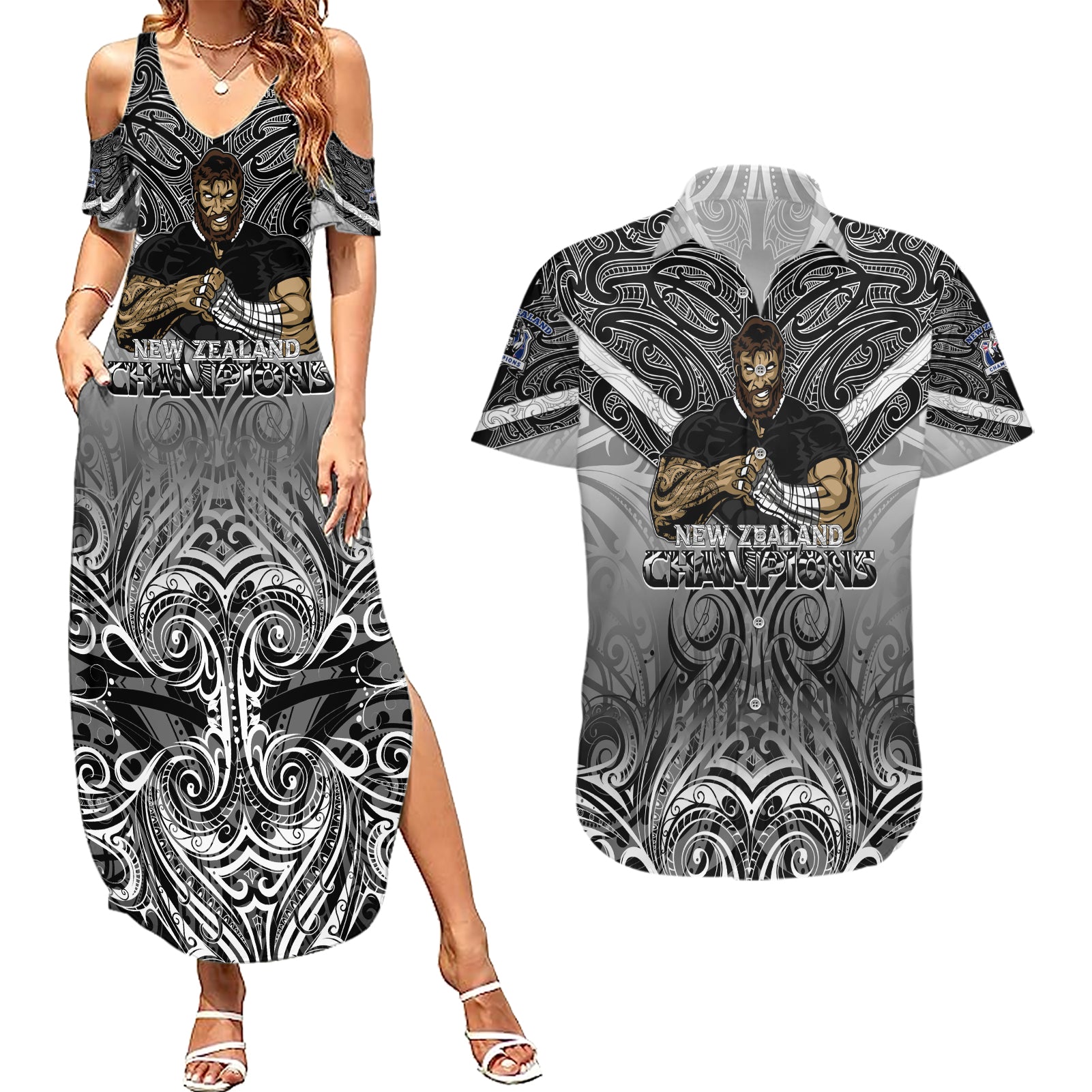 new-zealand-couples-matching-summer-maxi-dress-and-hawaiian-shirt-rugby-aotearoa-champions