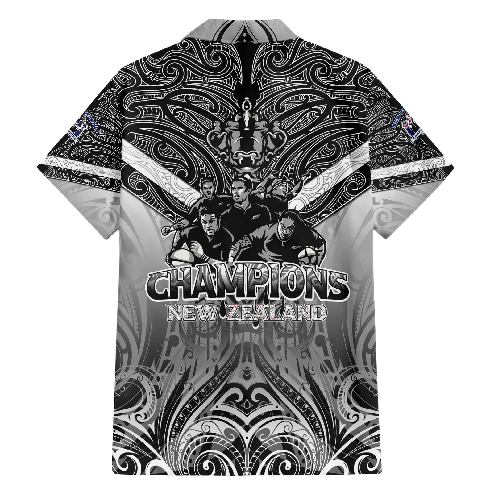 New Zealand Hawaiian Shirt Rugby Aotearoa Champions - Vibe Hoodie Shop