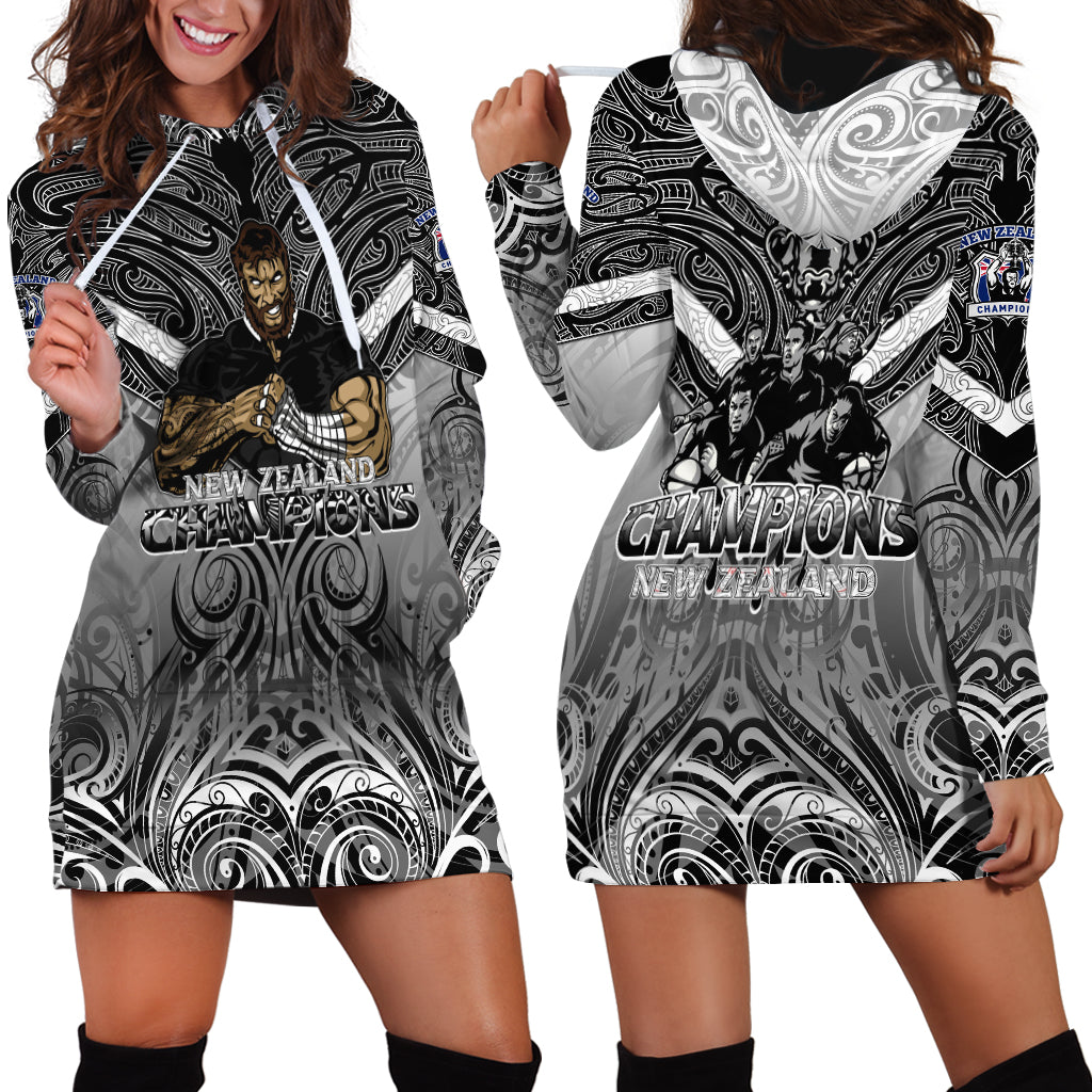 New Zealand Hoodie Dress Rugby Aotearoa Champions - Vibe Hoodie Shop