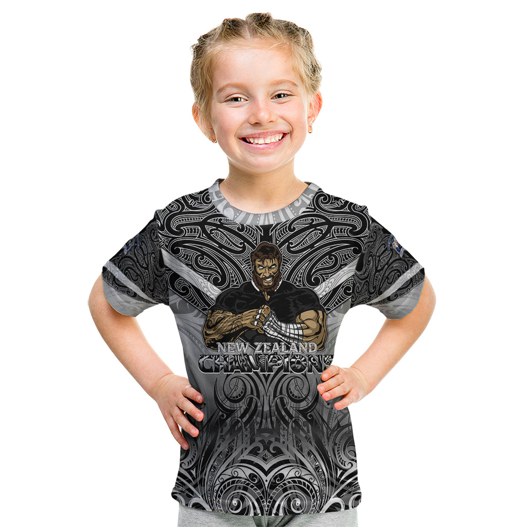 New Zealand Kid T Shirt Rugby Aotearoa Champions - Vibe Hoodie Shop