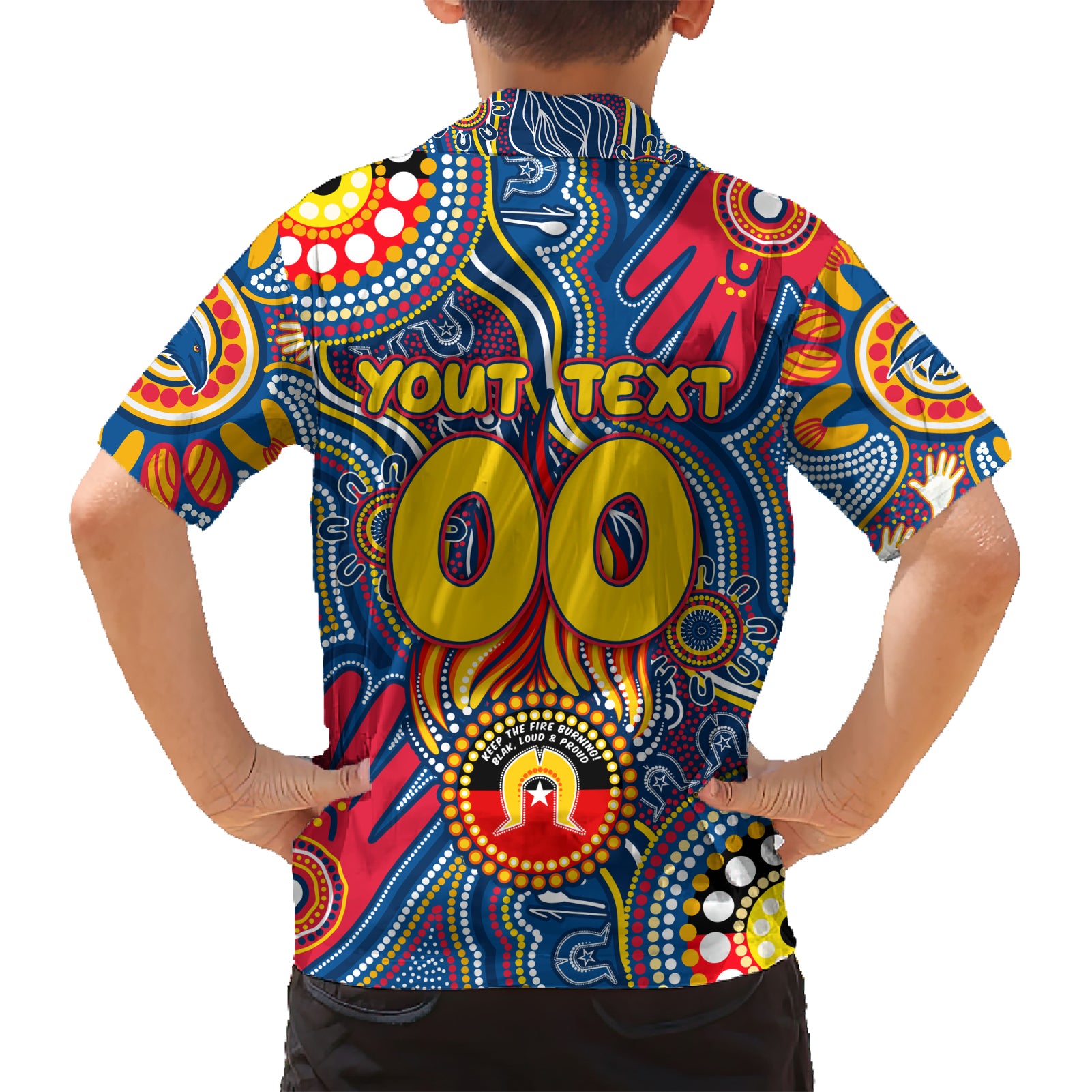 Personalised NAIDOC Week 2024 Adelaide Crows Hawaiian Shirt Australian Aboriginal Hand Painting - Vibe Hoodie Shop