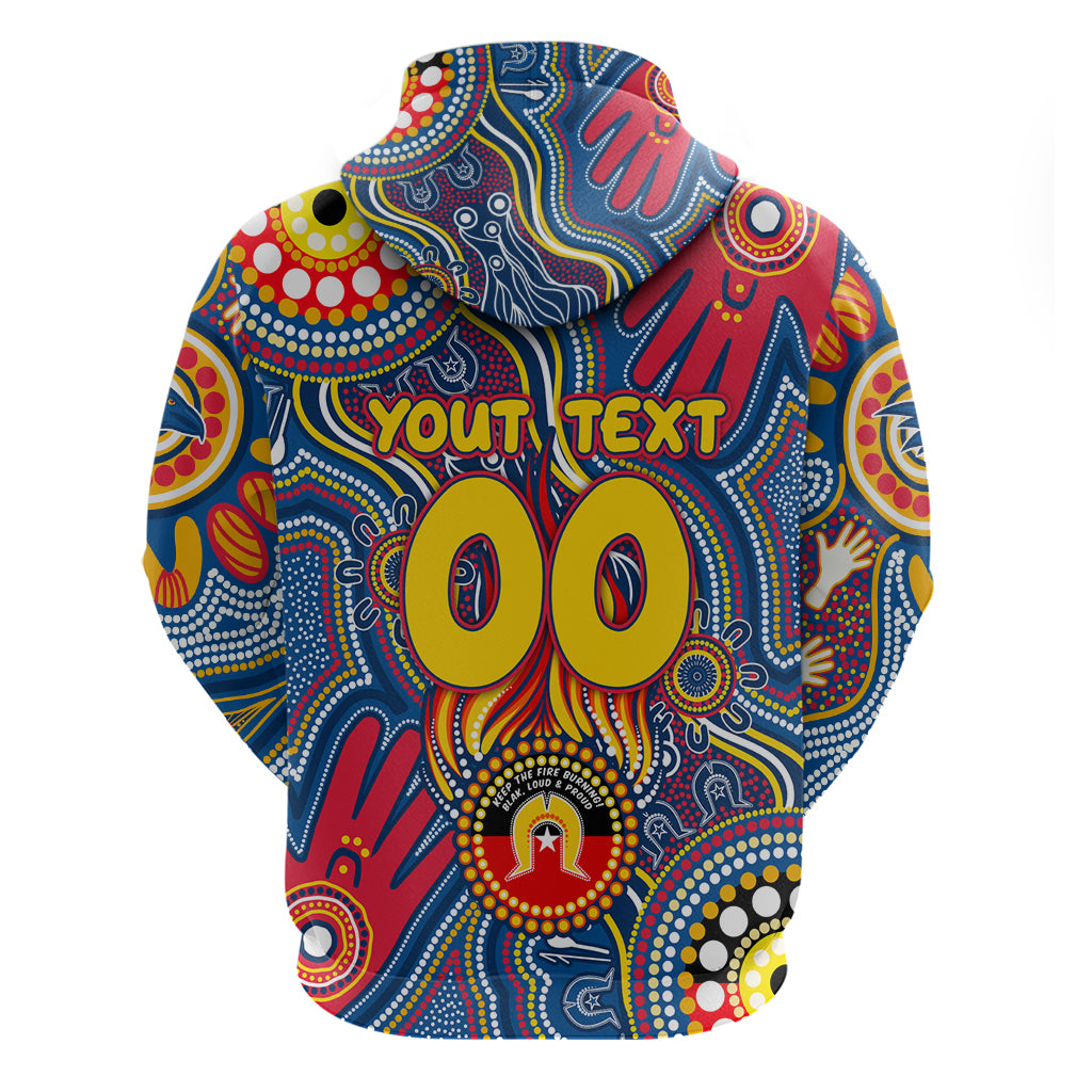 Personalised NAIDOC Week 2024 Adelaide Crows Hoodie Australian Aboriginal Hand Painting - Vibe Hoodie Shop