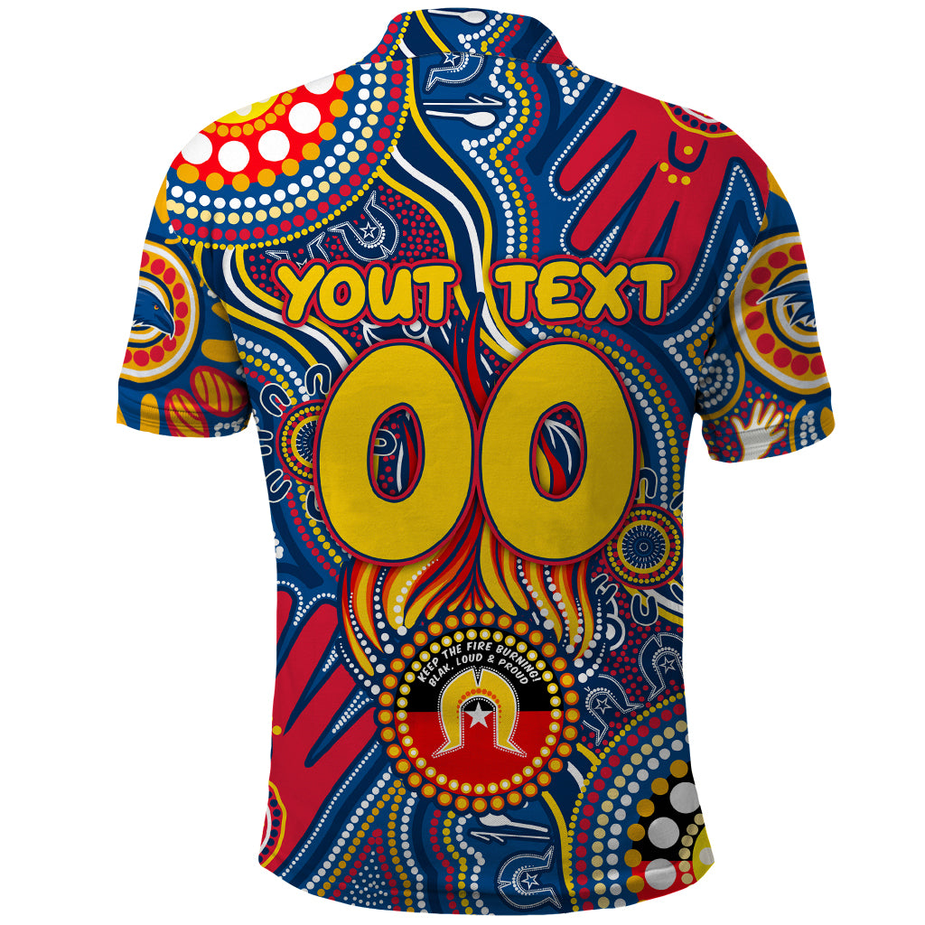 Personalised NAIDOC Week 2024 Adelaide Crows Polo Shirt Australian Aboriginal Hand Painting - Vibe Hoodie Shop