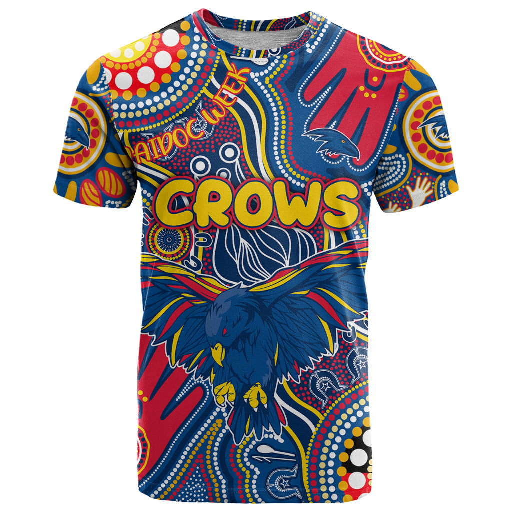 Personalised NAIDOC Week 2024 Adelaide Crows T Shirt Australian Aboriginal Hand Painting - Vibe Hoodie Shop