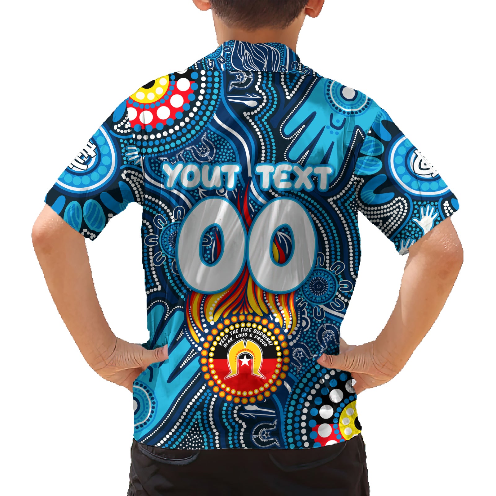 Personalised NAIDOC Week 2024 Carlton Blues Hawaiian Shirt Australian Aboriginal Hand Painting - Vibe Hoodie Shop