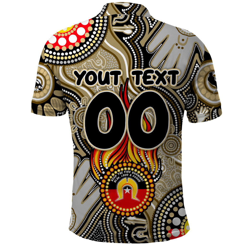 Personalised NAIDOC Week 2024 Collingwood Magpies Polo Shirt Australian Aboriginal Hand Painting - Vibe Hoodie Shop