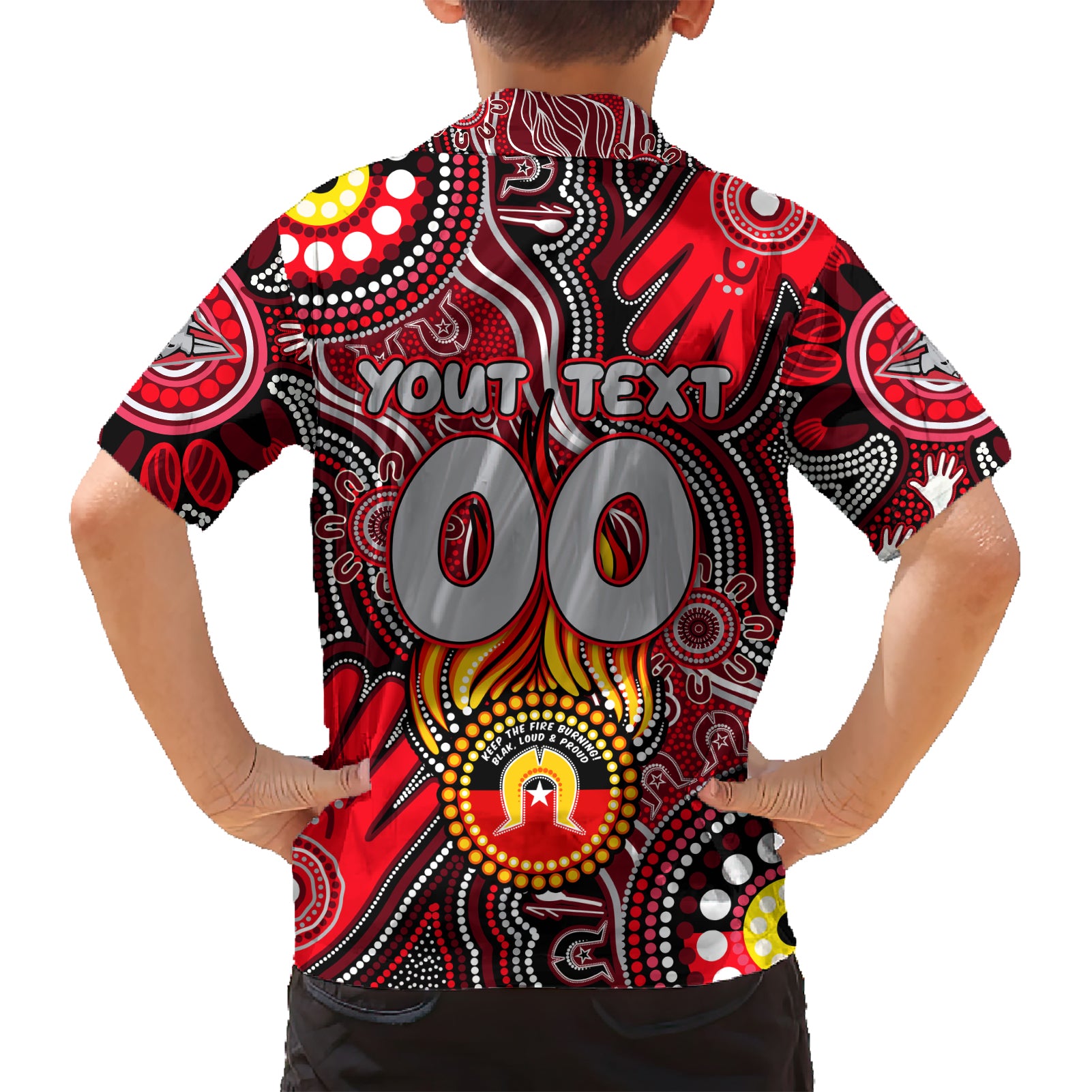 Personalised NAIDOC Week 2024 Essendon Bombers Hawaiian Shirt Australian Aboriginal Hand Painting - Vibe Hoodie Shop