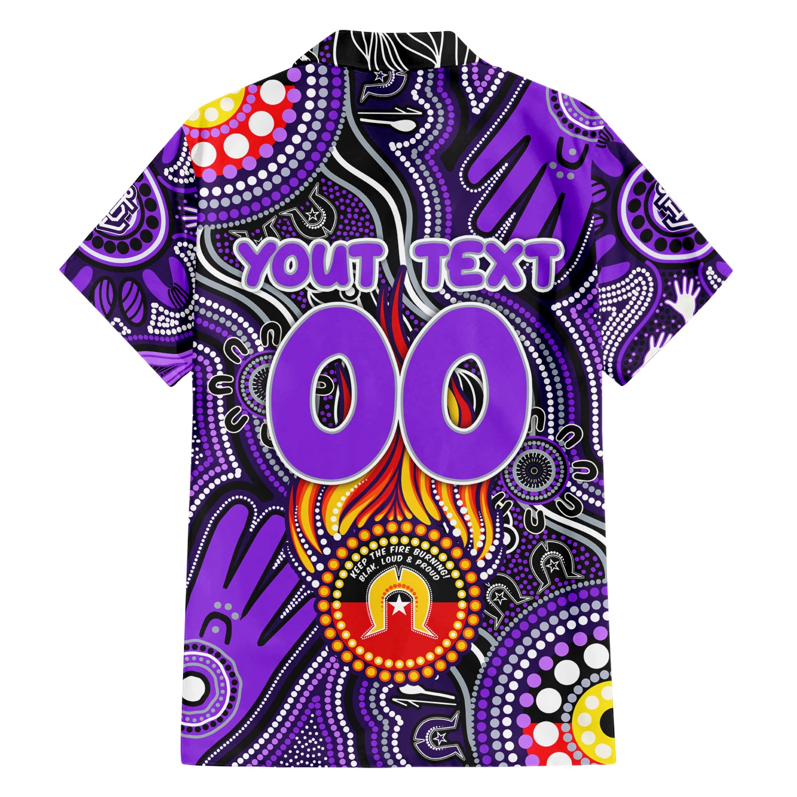 Personalised NAIDOC Week 2024 Fremantle Dockers Freo Hawaiian Shirt Australian Aboriginal Hand Painting - Vibe Hoodie Shop