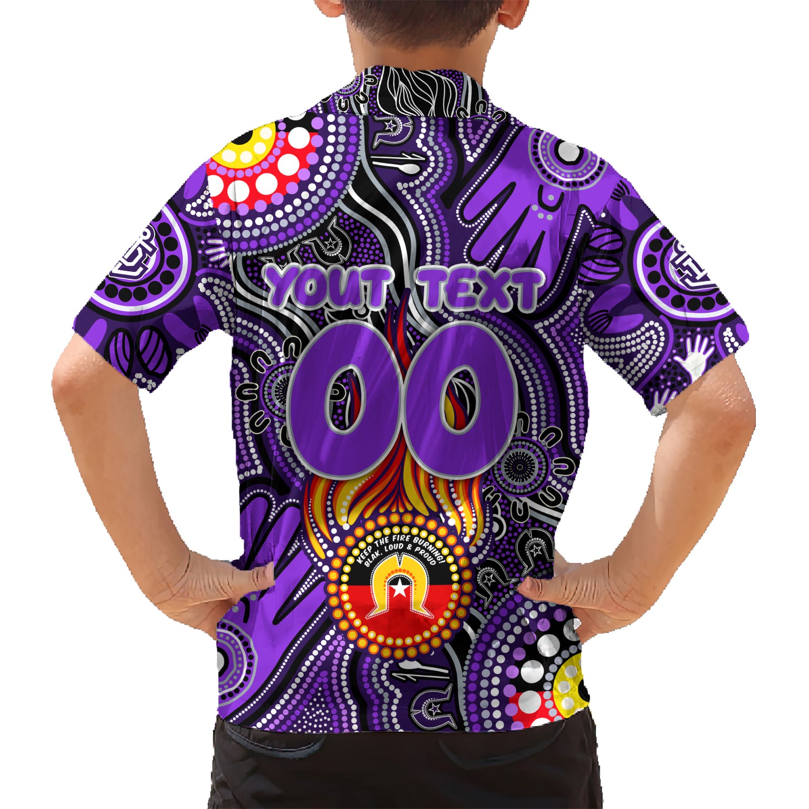 Personalised NAIDOC Week 2024 Fremantle Dockers Freo Hawaiian Shirt Australian Aboriginal Hand Painting - Vibe Hoodie Shop