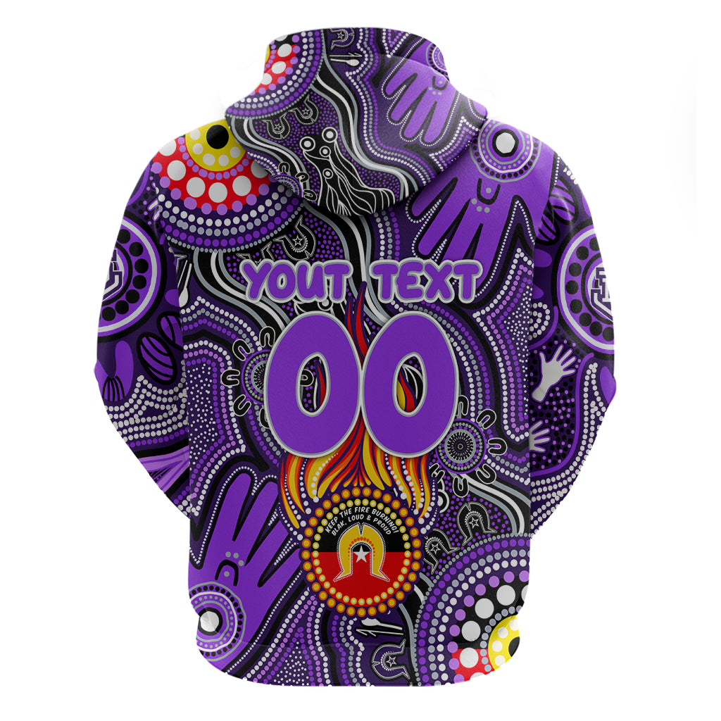 Personalised NAIDOC Week 2024 Fremantle Dockers Freo Hoodie Australian Aboriginal Hand Painting - Vibe Hoodie Shop