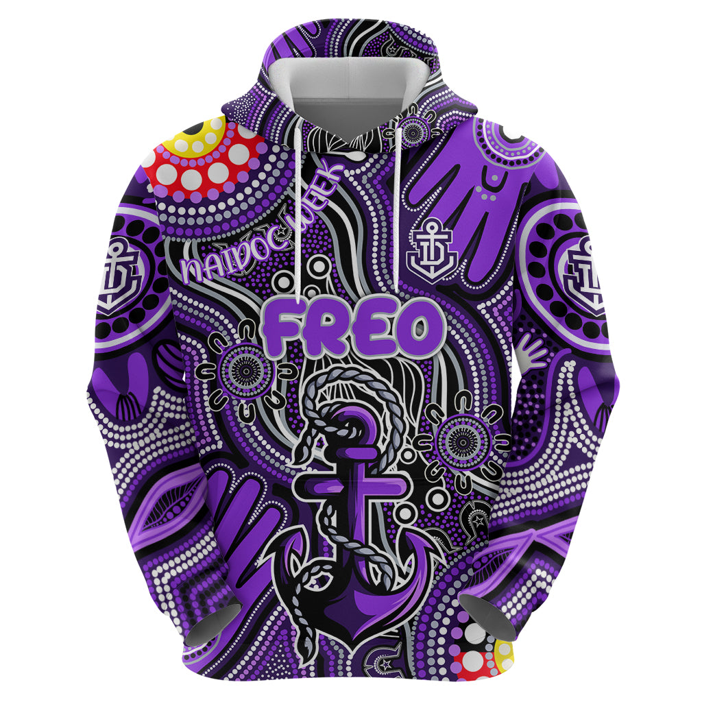 Personalised NAIDOC Week 2024 Fremantle Dockers Freo Hoodie Australian Aboriginal Hand Painting - Vibe Hoodie Shop