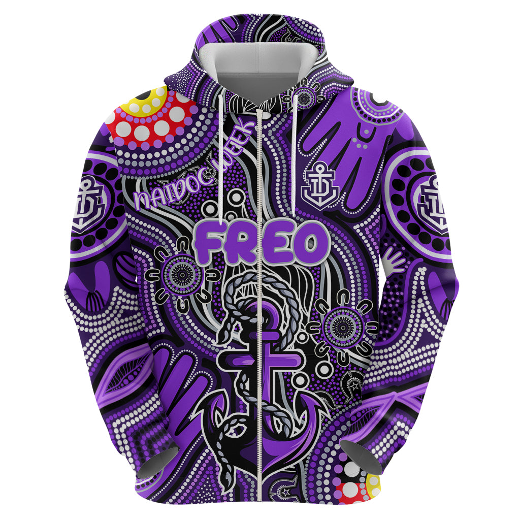 Personalised NAIDOC Week 2024 Fremantle Dockers Freo Hoodie Australian Aboriginal Hand Painting - Vibe Hoodie Shop
