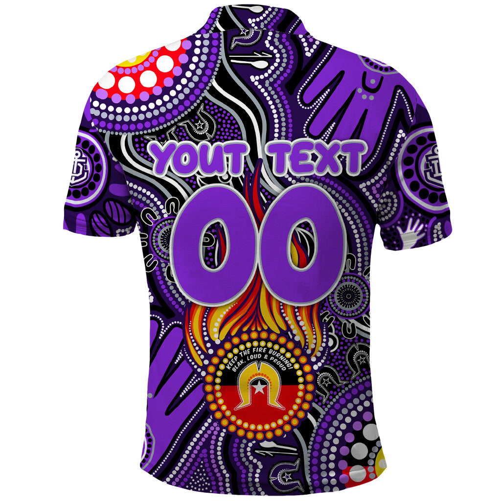 Personalised NAIDOC Week 2024 Fremantle Dockers Freo Polo Shirt Australian Aboriginal Hand Painting - Vibe Hoodie Shop
