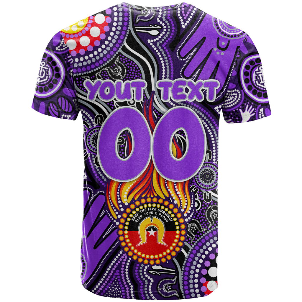 Personalised NAIDOC Week 2024 Fremantle Dockers Freo T Shirt Australian Aboriginal Hand Painting - Vibe Hoodie Shop