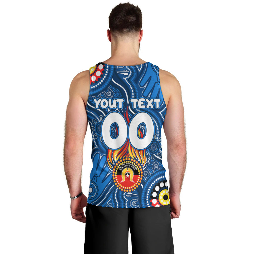 Personalised NAIDOC Week 2024 Geelong Cats Men Tank Top Australian Aboriginal Hand Painting - Vibe Hoodie Shop