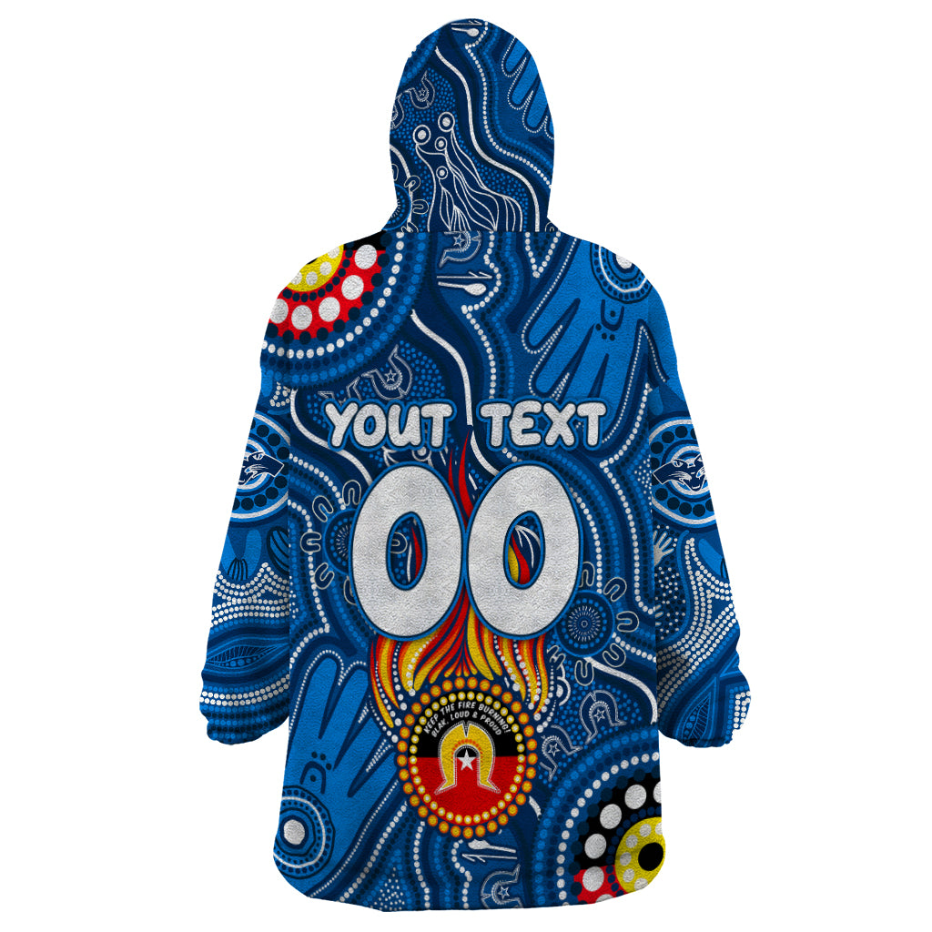 Personalised NAIDOC Week 2024 Geelong Cats Wearable Blanket Hoodie Australian Aboriginal Hand Painting - Vibe Hoodie Shop